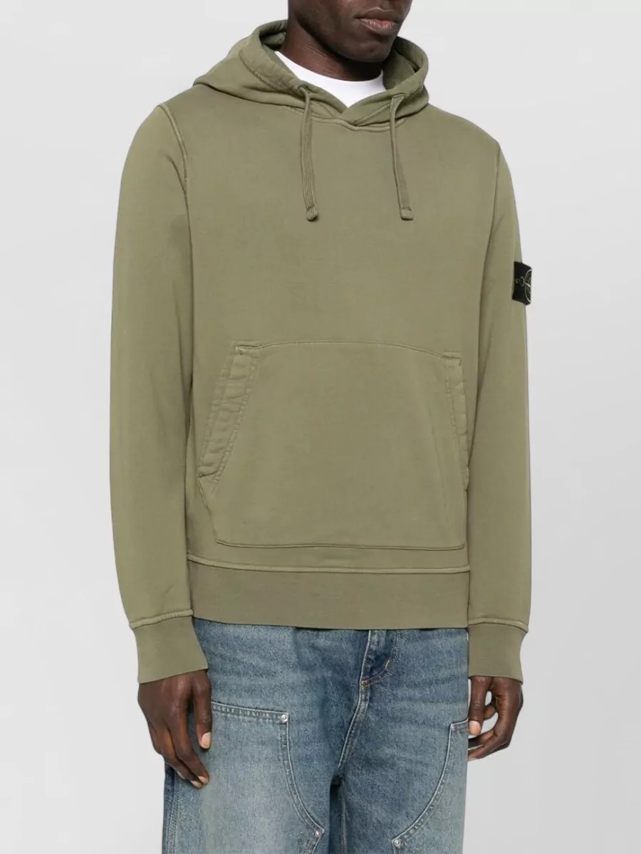 Stone Island Hooded Sweatshirt Drawstring Hood Kangaroo Pocket