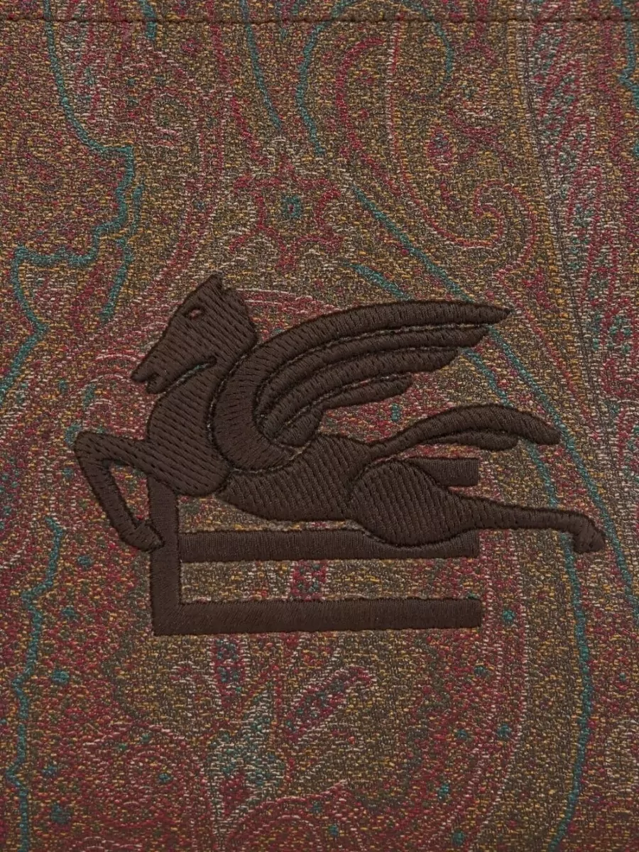 Etro Arnica Clutch Pouch Wrist Strap Pegaso