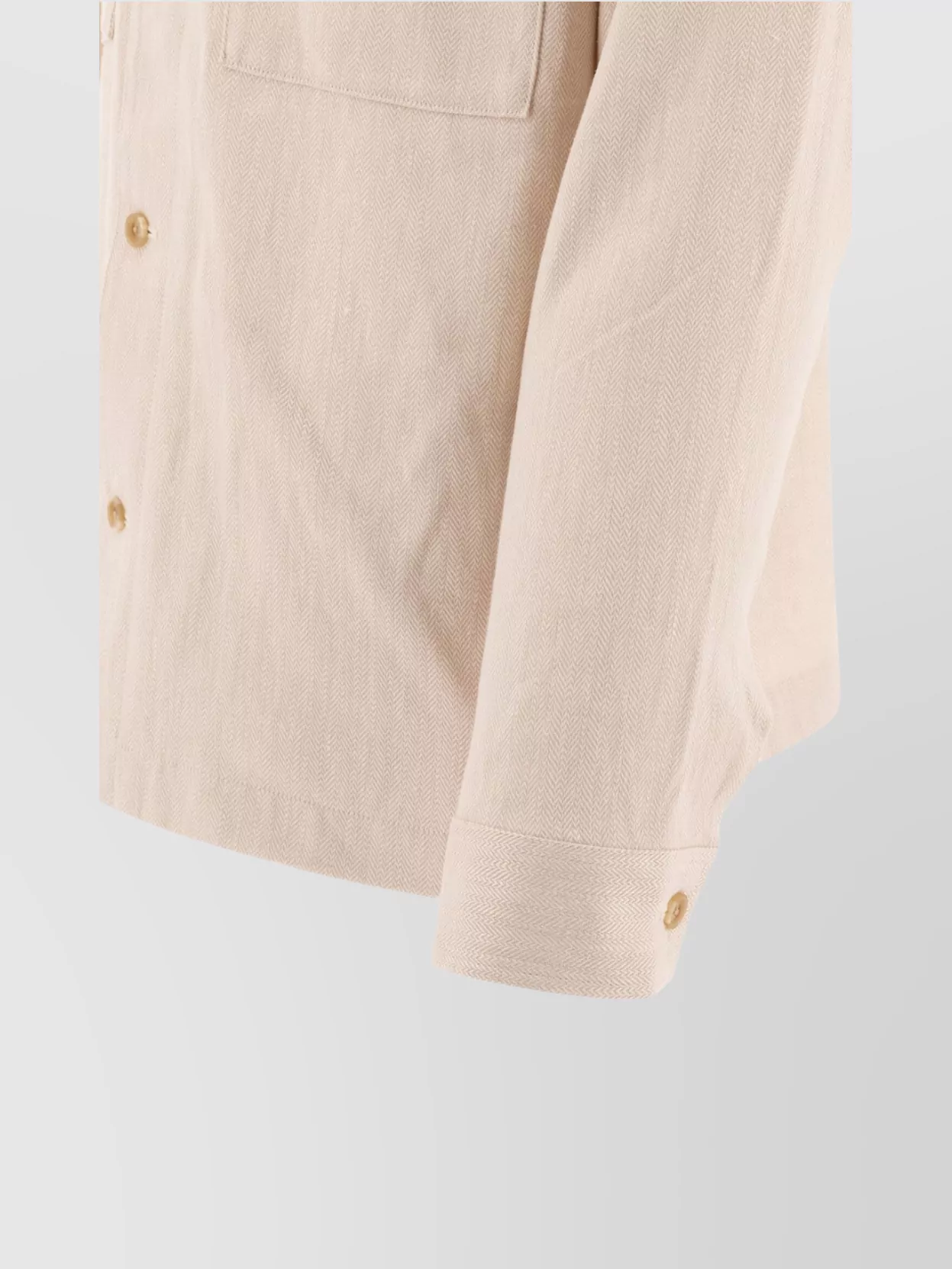 Vince Chest Pockets Long Sleeves Point Collar