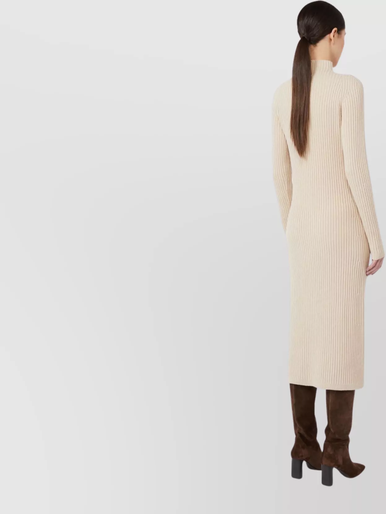 Max Mara Cashmere And Wool Fitted Midi Dress