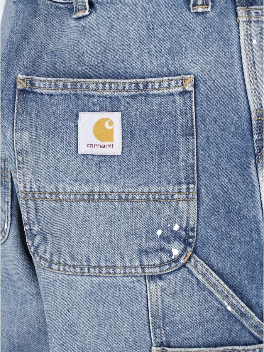 Carhartt Wip Denim Wide-Leg Straight-Leg Pants