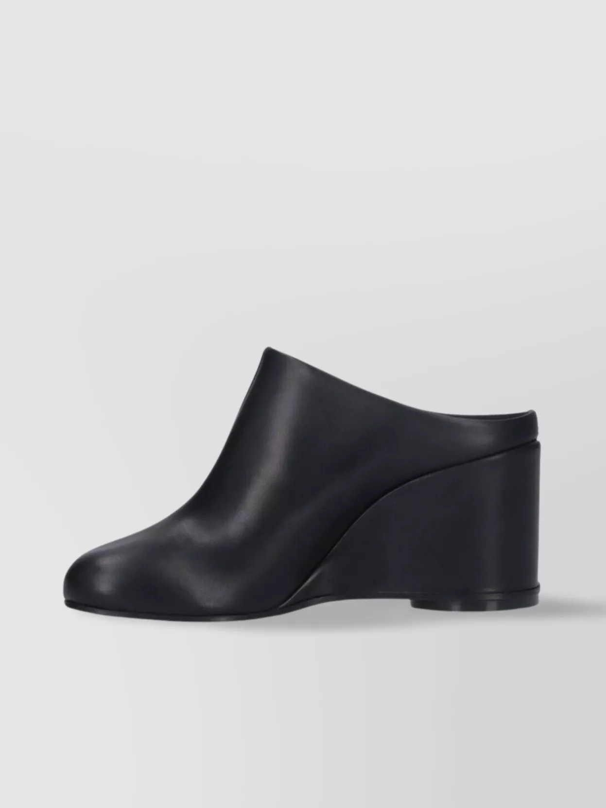 Shop Mm6 Maison Margiela Wedge Heel Closed Toe Seam Detail Mules