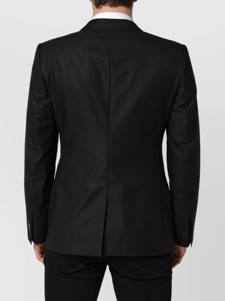 Dolce&Gabbana Silk Wool Single Breasted Coat