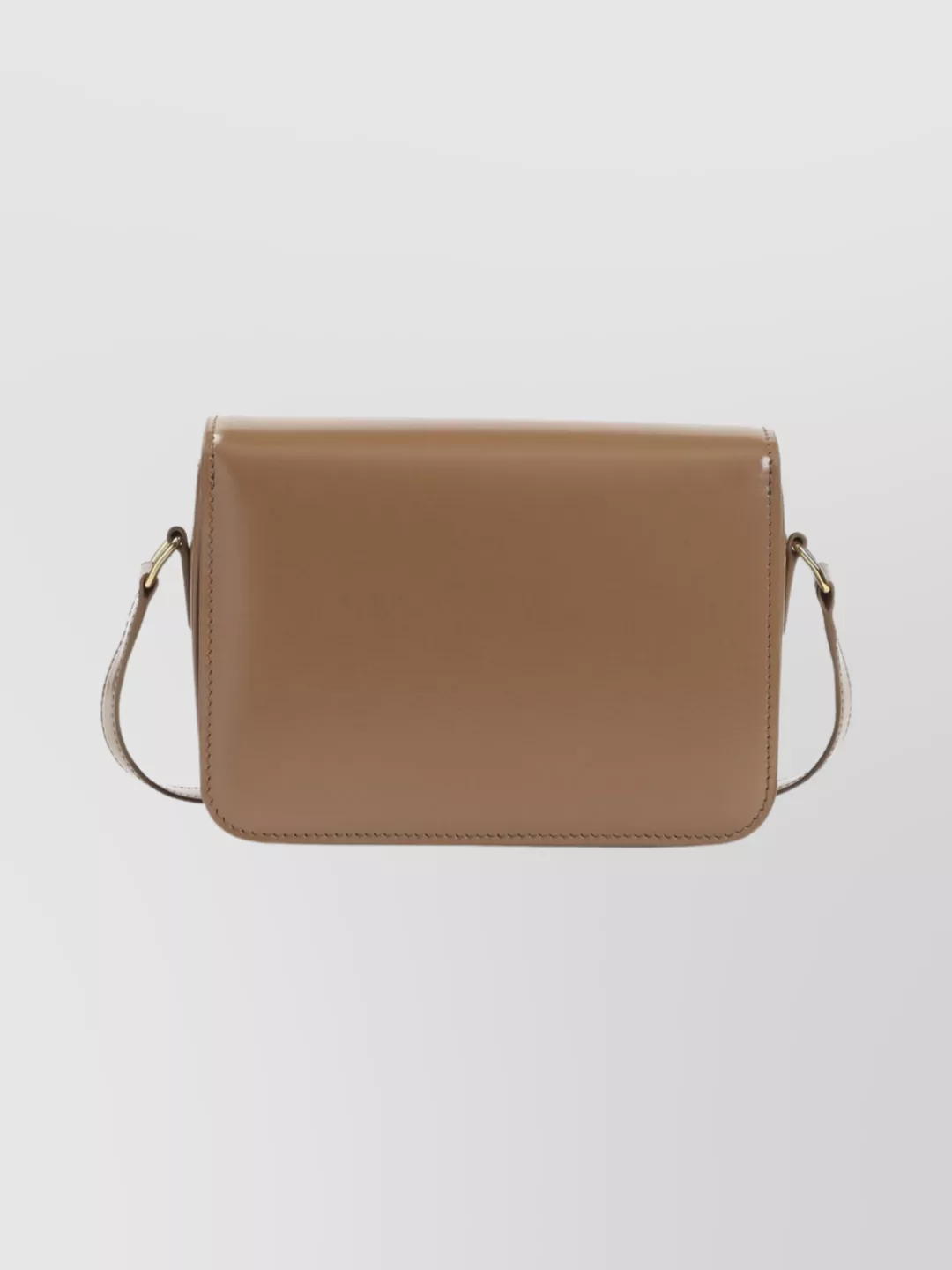 Celine Bronze Teen Triomphe Calf Leather Shoulder Bag In Brown