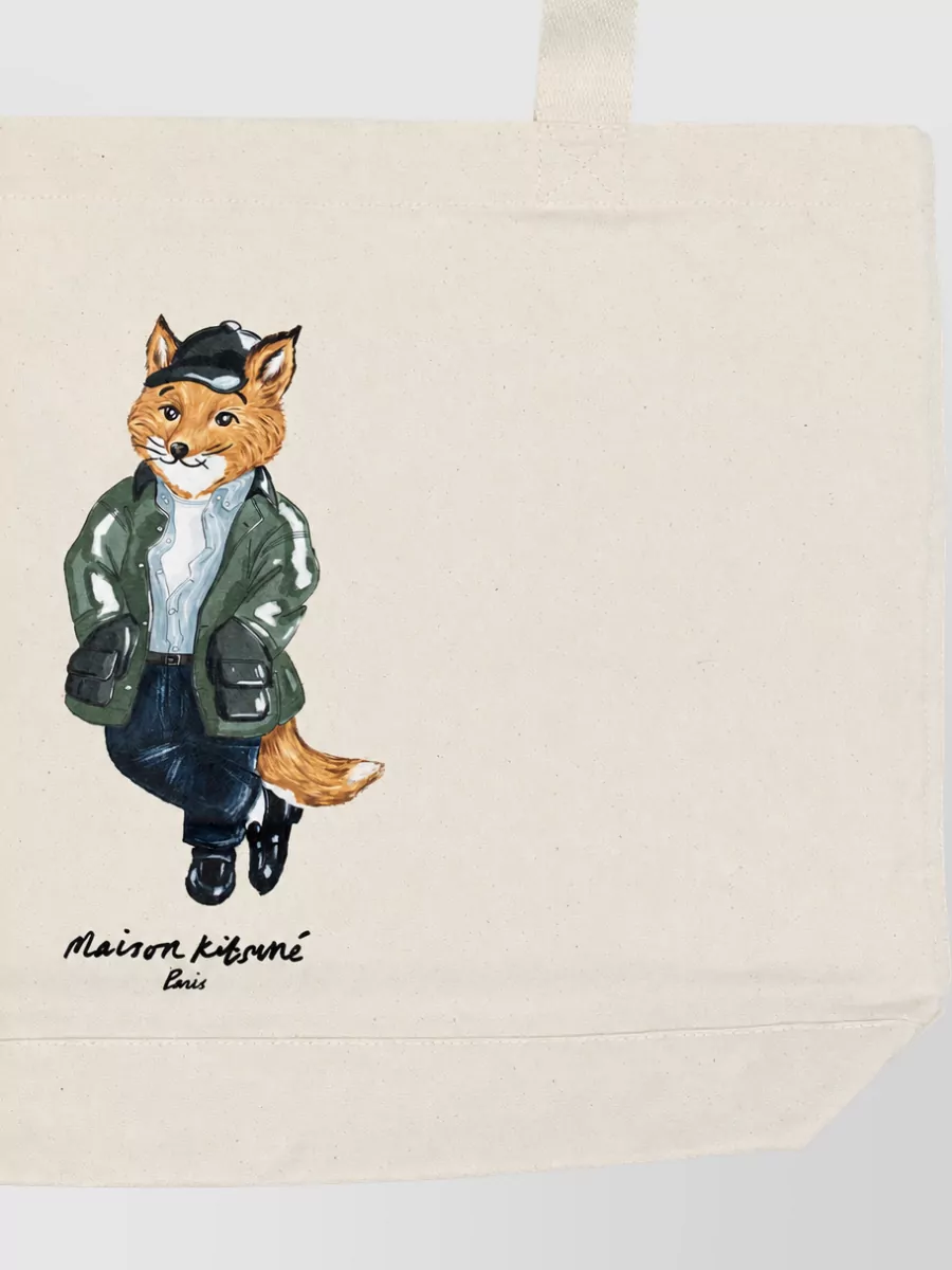 Maison Kitsuné Weekend Fox Large Tote Bag