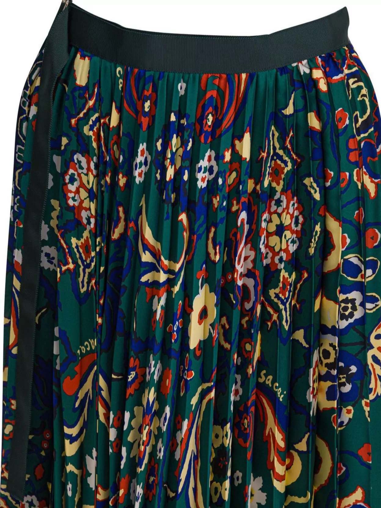 Sacai Skirt With Floral Print And Elastic Waistband