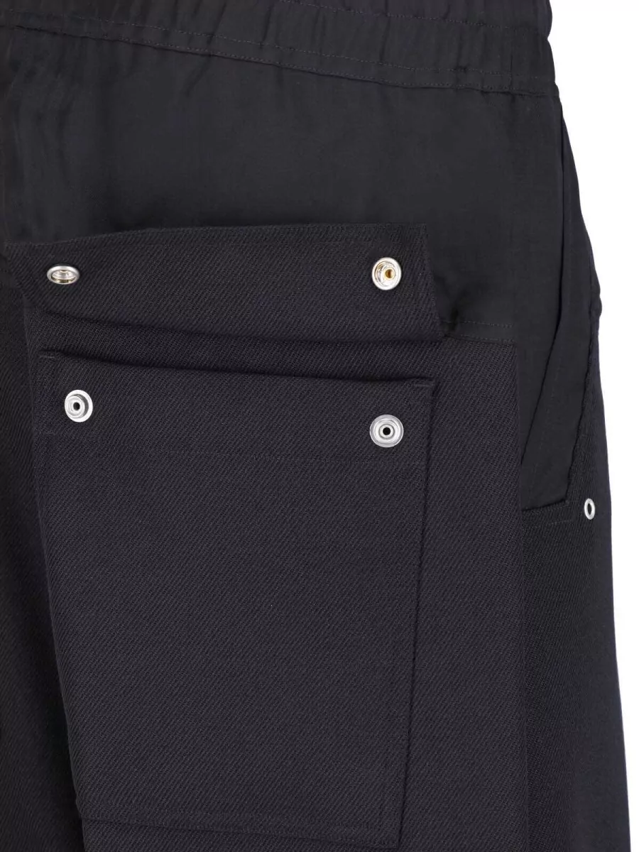 Rick Owens Wool Straight-Leg Cargo Shorts