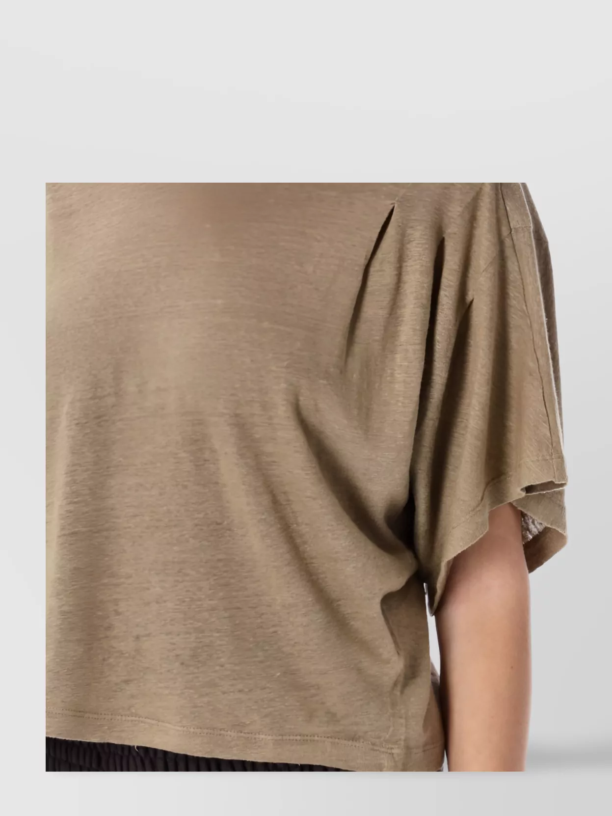 ISABEL MARANT ÉTOILE LIGHTWEIGHT PLEATED RELAXED ROUND NECK TSHIRT