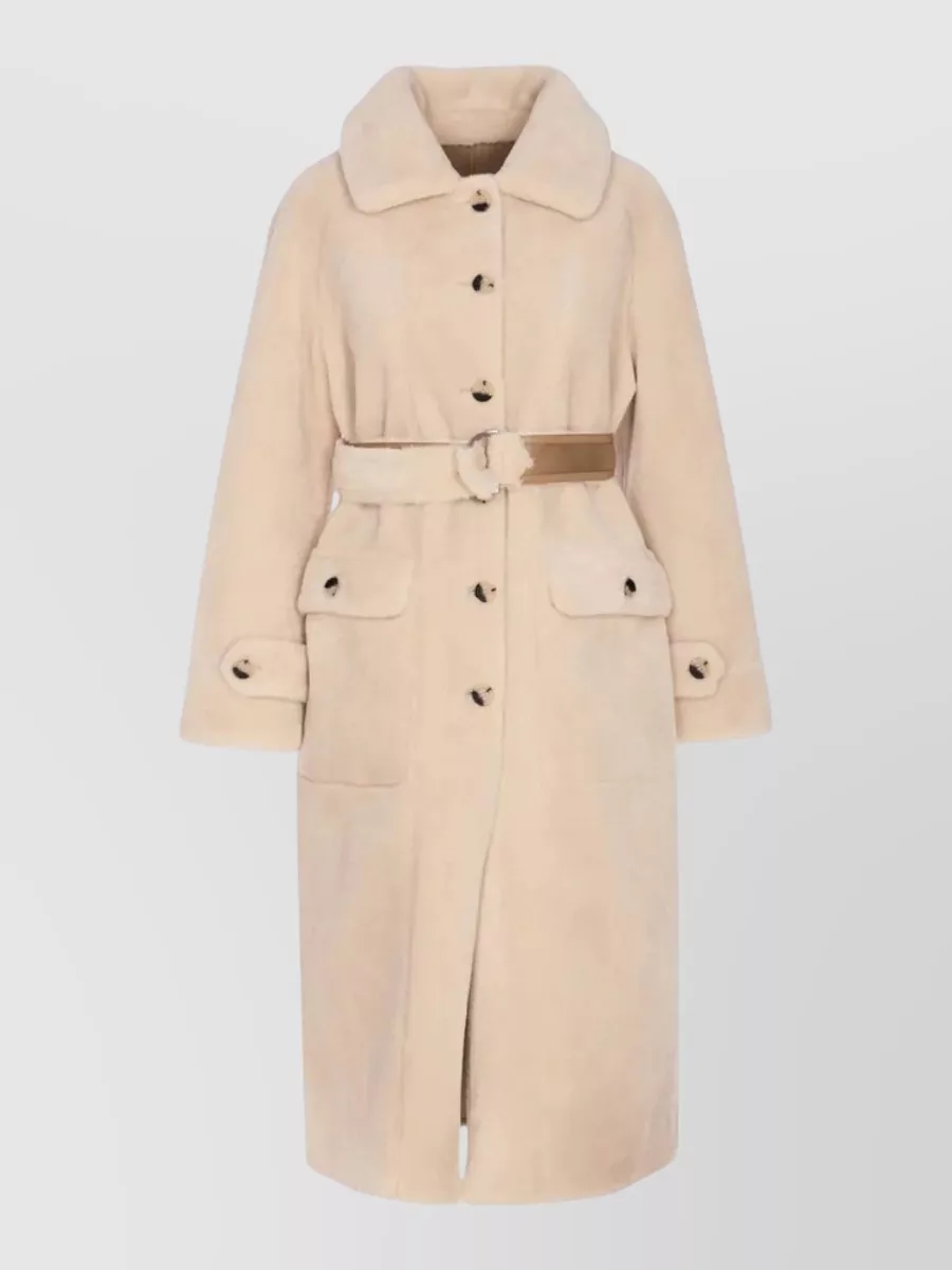 Urbancode Reversible Belted Long Faux Fur Coat