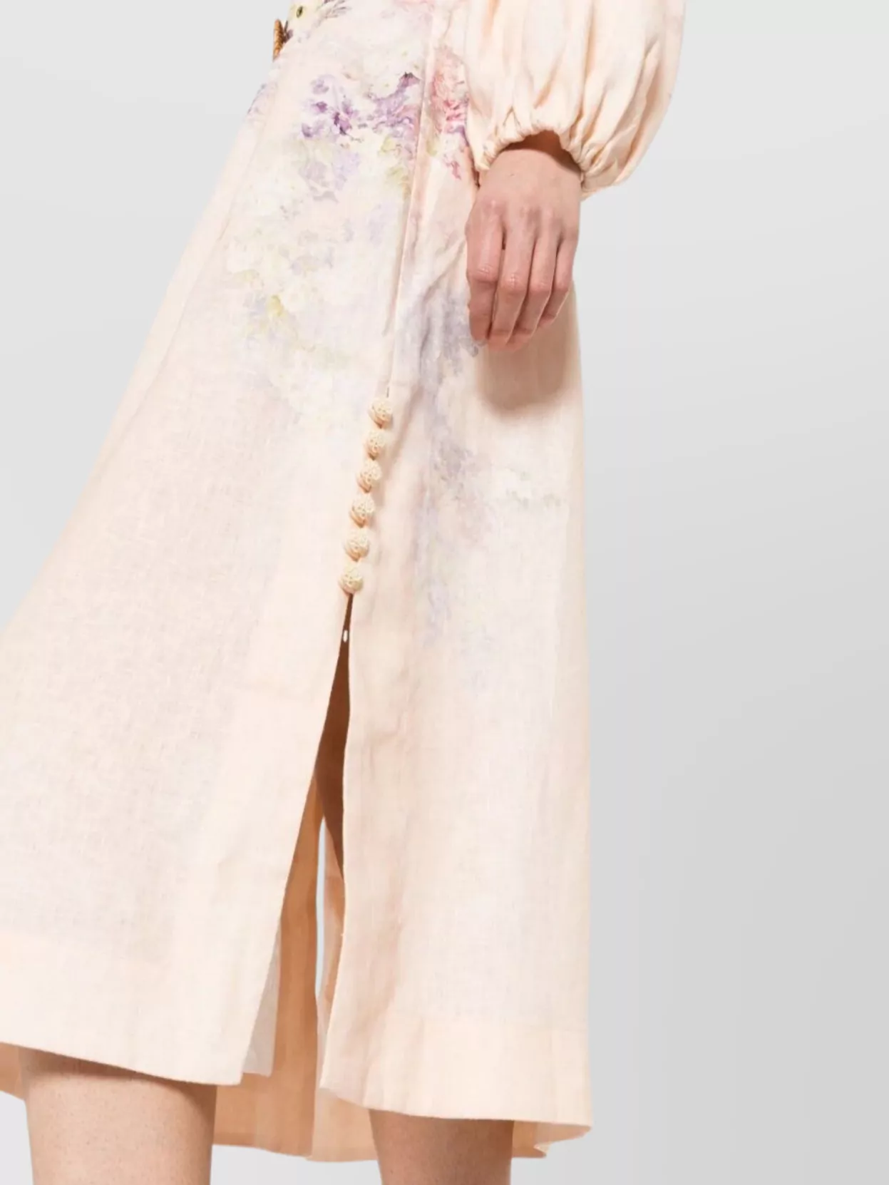 Zimmermann Buttoned Floral Midi Dress