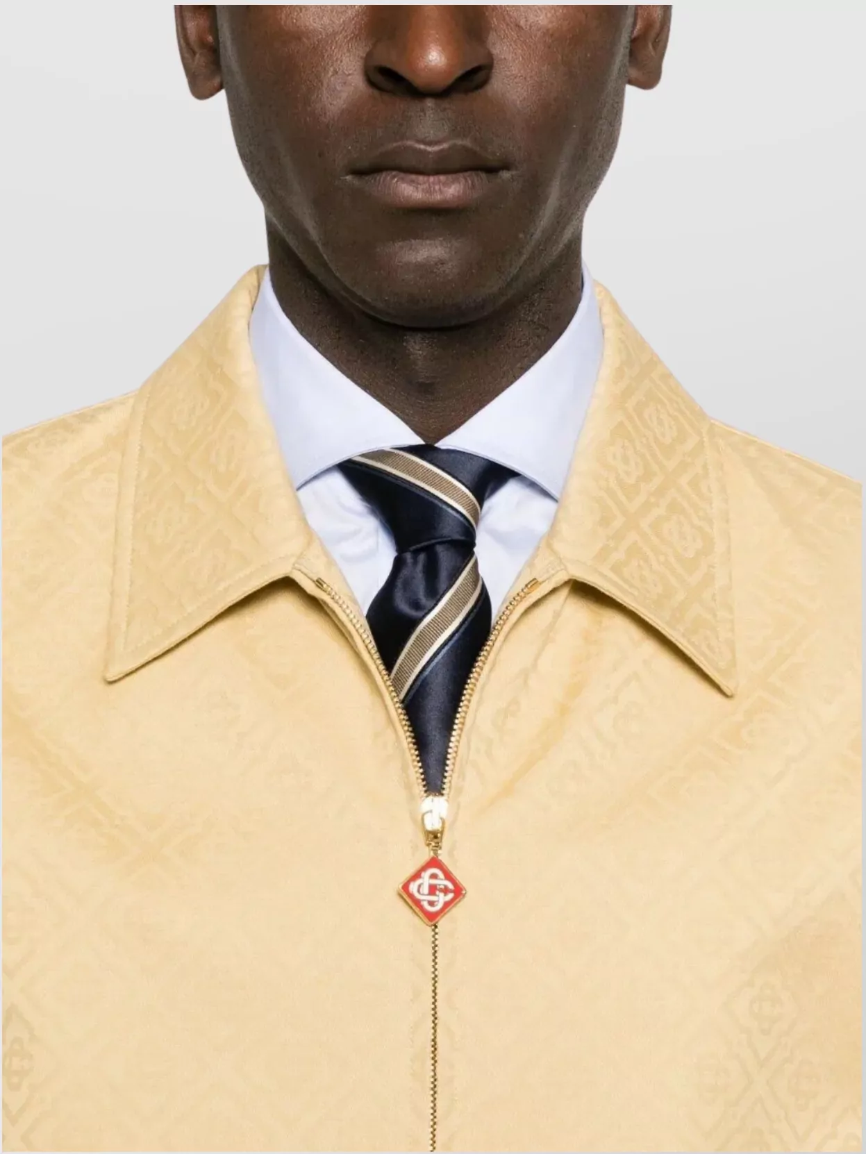 Casablanca Monogrammed Cotton Blouson Featuring Pockets