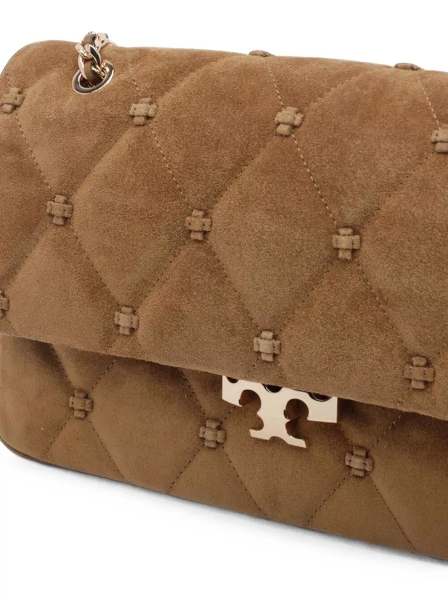 Tory Burch Romy Suede Leather Clutch Bag