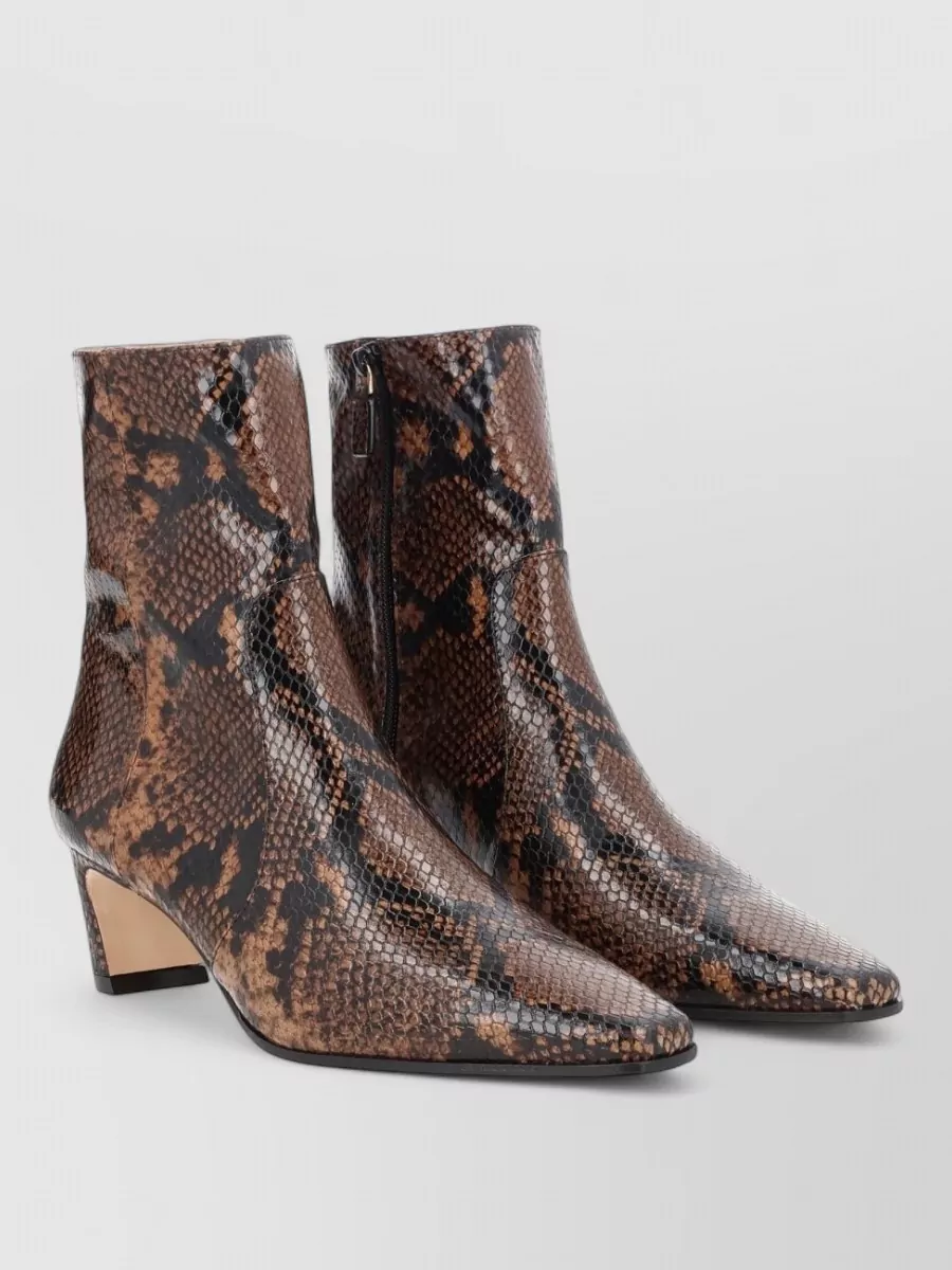 Stuart Weitzman Pointed Toe Ankle Boots Block Heel