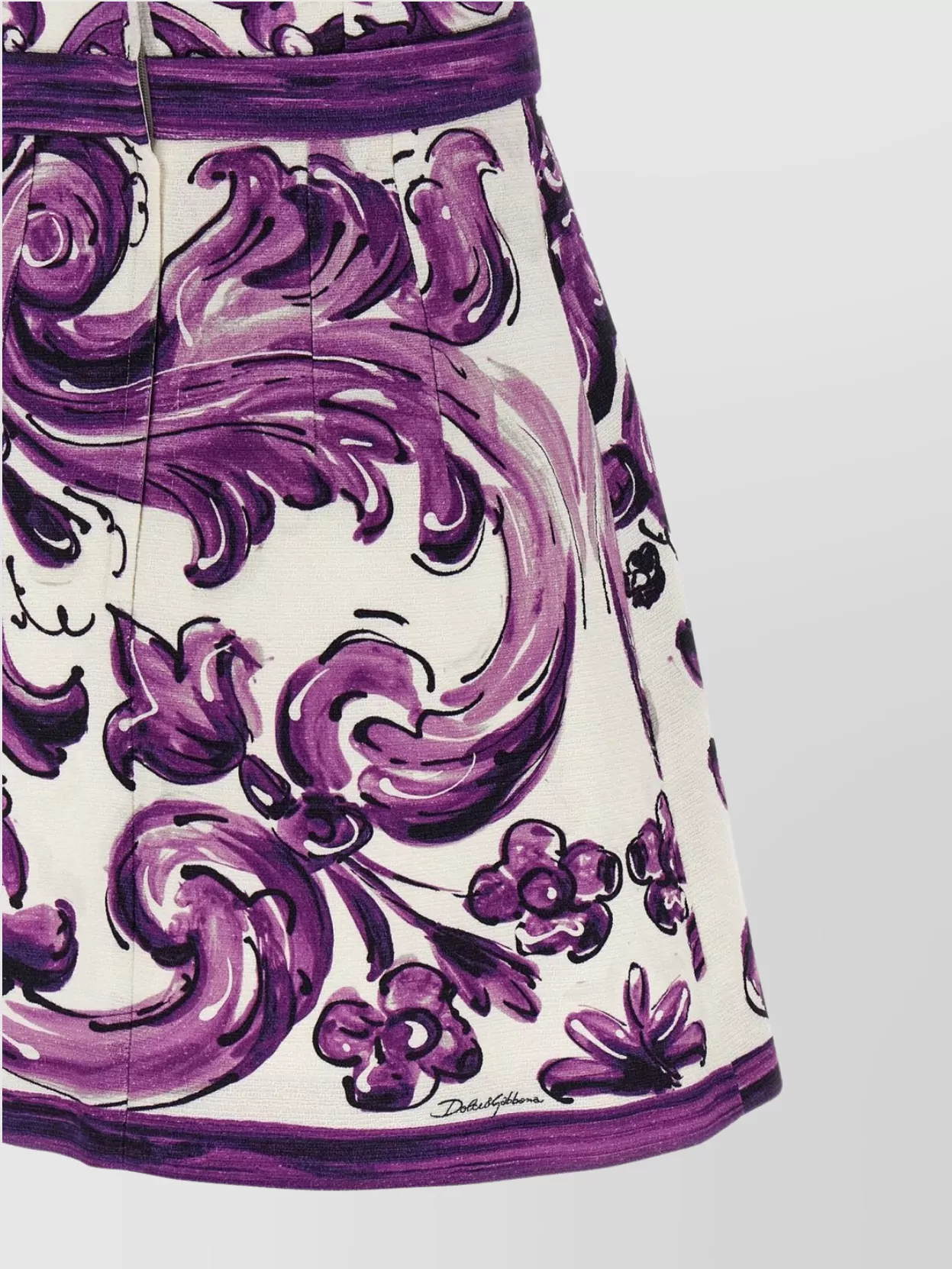 Dolce&Gabbana Dress 'Maiolica' 3/4 Sleeves Ornate Pattern