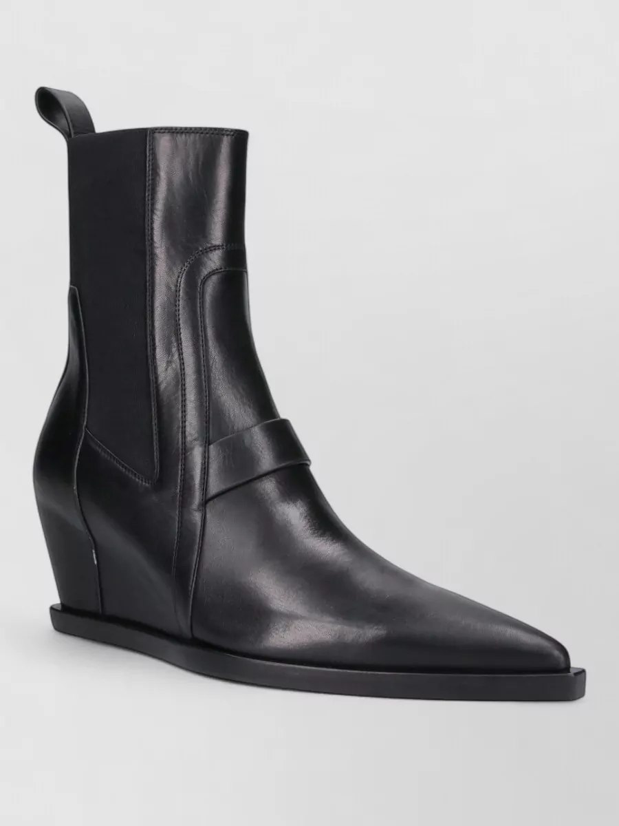 Rick Owens Leather Ankle Boots