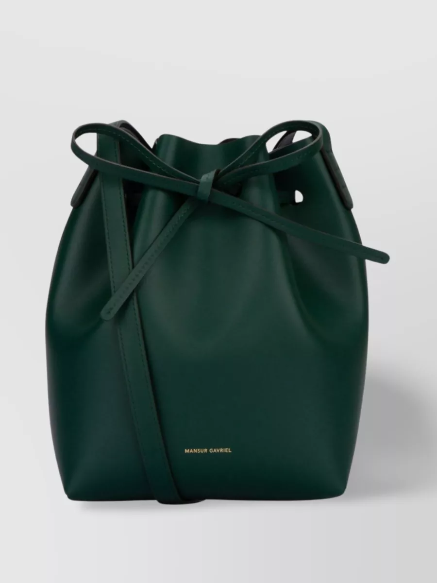 Shop Mansur Gavriel Versatile Strap Bucket Bag In Green
