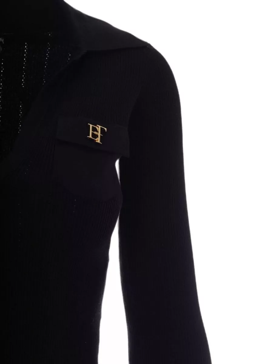 Elisabetta Franchi Silk Knee-Length Knitted Dress