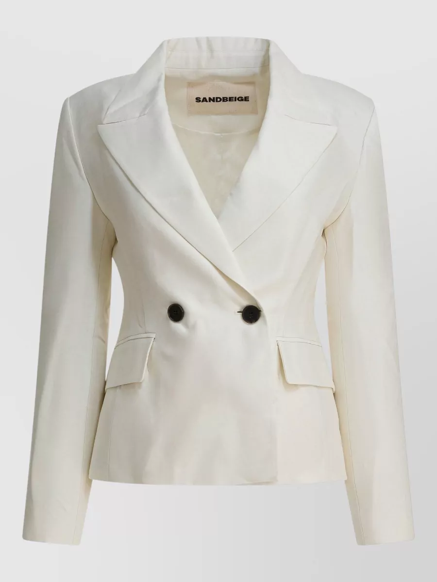 SANDBEIGE silk wool blazer
