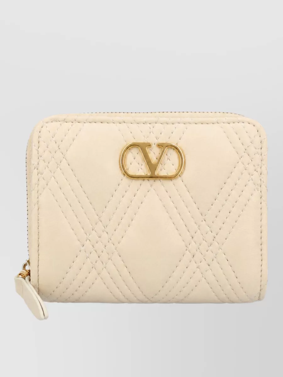 Valentino Garavani quilted leather zip wallet