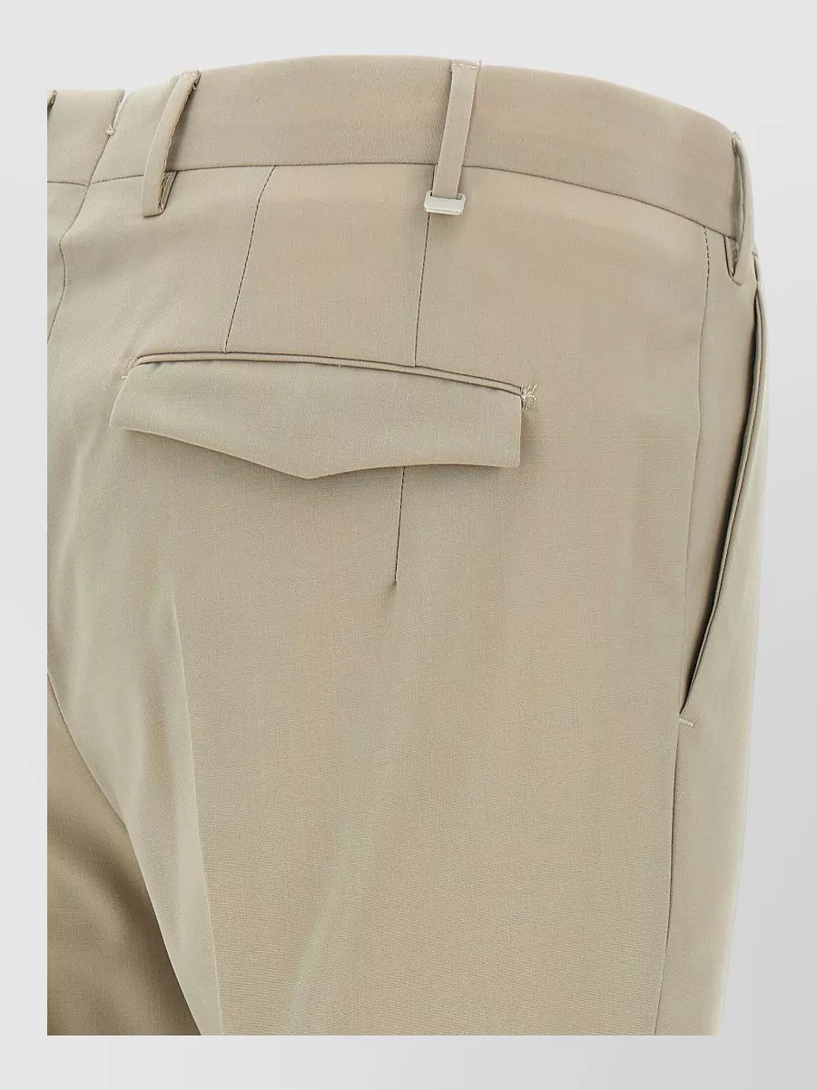 Pt Torino Virgin Wool Mid-Rise Straight-Leg Tailored Trousers