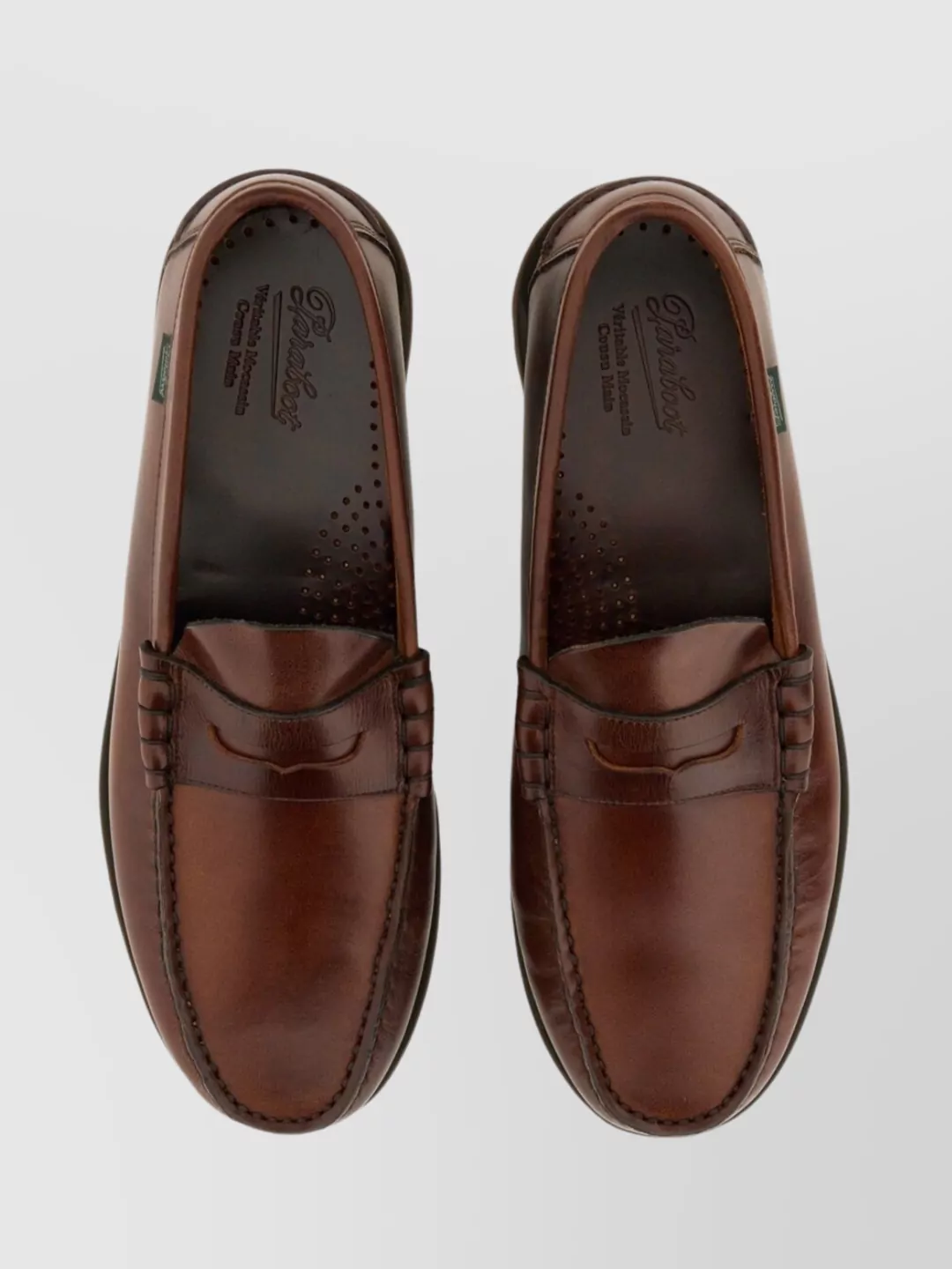 Paraboot Leather Penny Strap Loafers