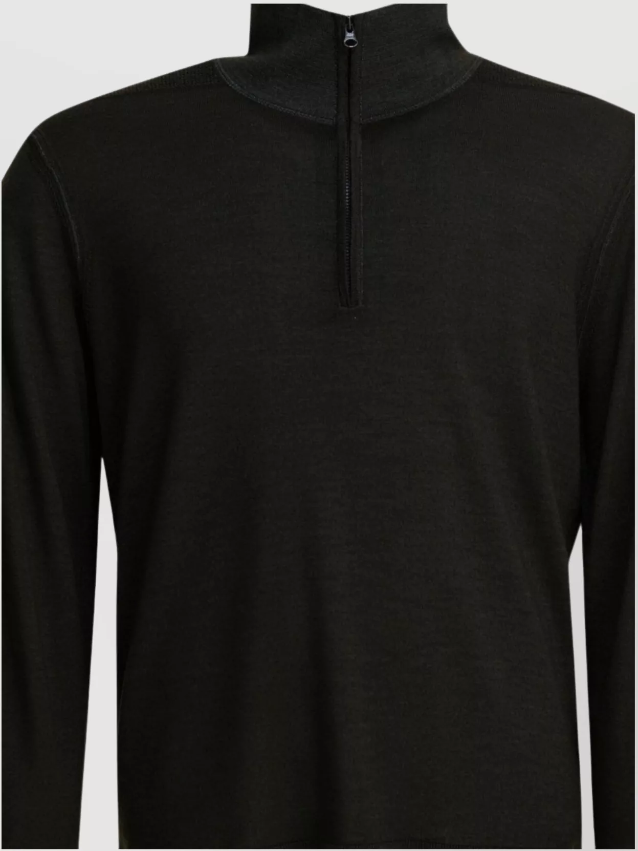C.p. Company Merino Wool Half-zip Sweater Knitwear Grey In Black