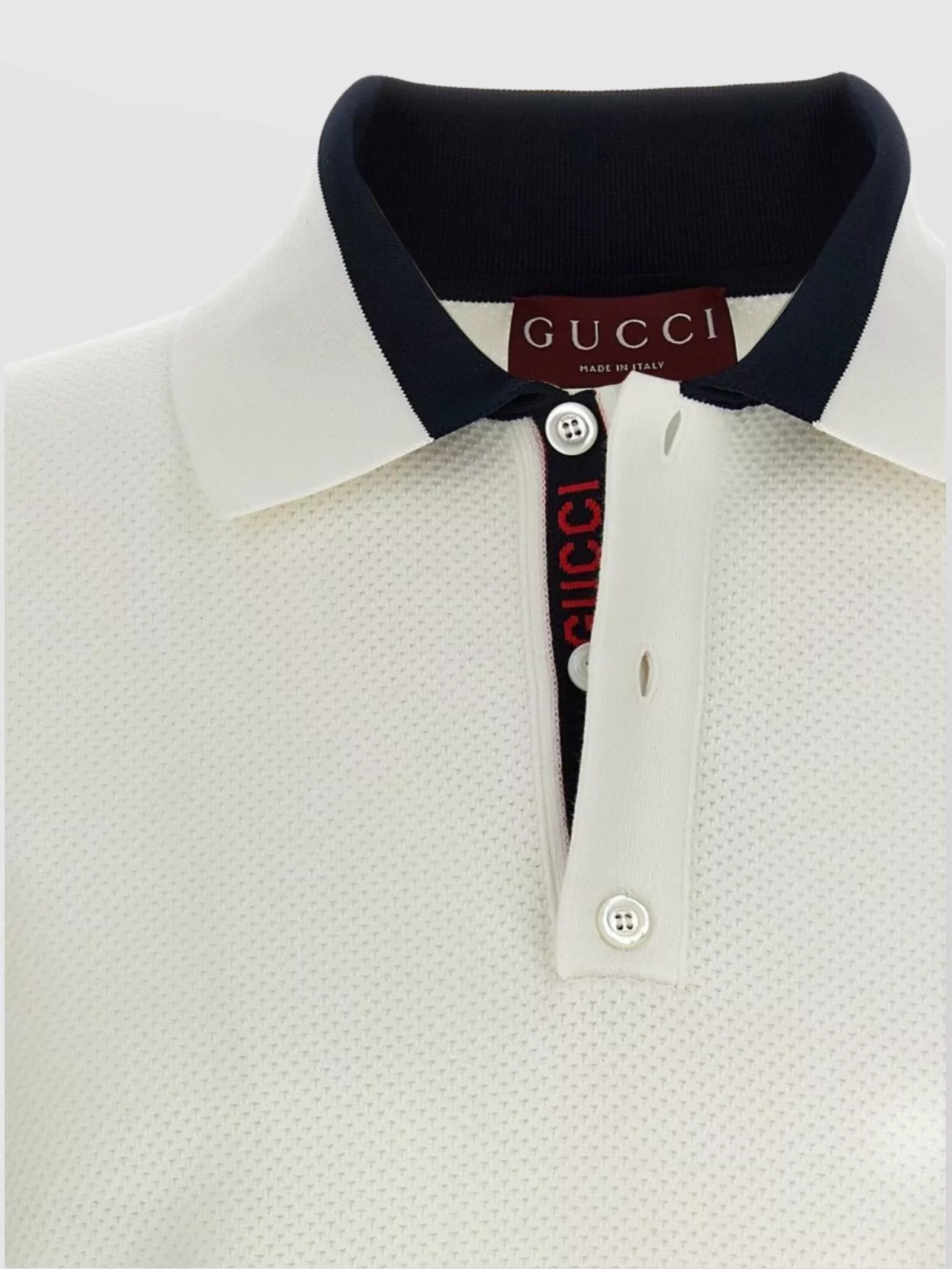 Gucci Intarsia Design Polo Shirt With Contrast Trim