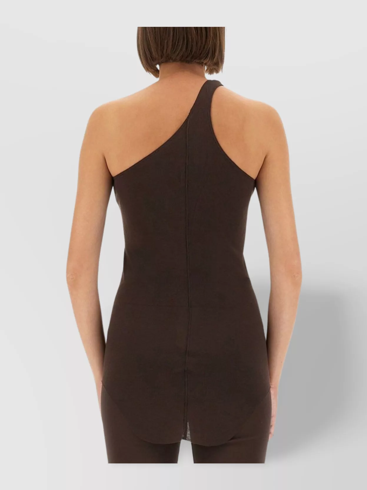 Rick Owens Lilies Asymmetric One-Shoulder Fitted Top