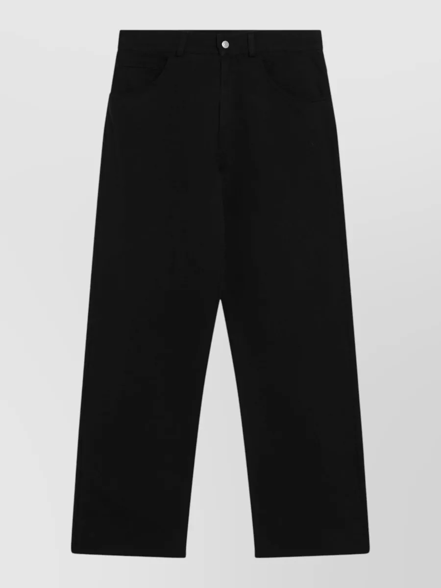 Mm6 Maison Margiela wide-leg raw-hem denim trousers