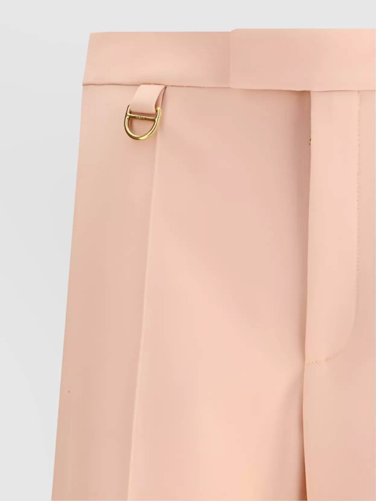 CHLOÉ WOOL WIDE-LEG PANTS D-RING DETAIL