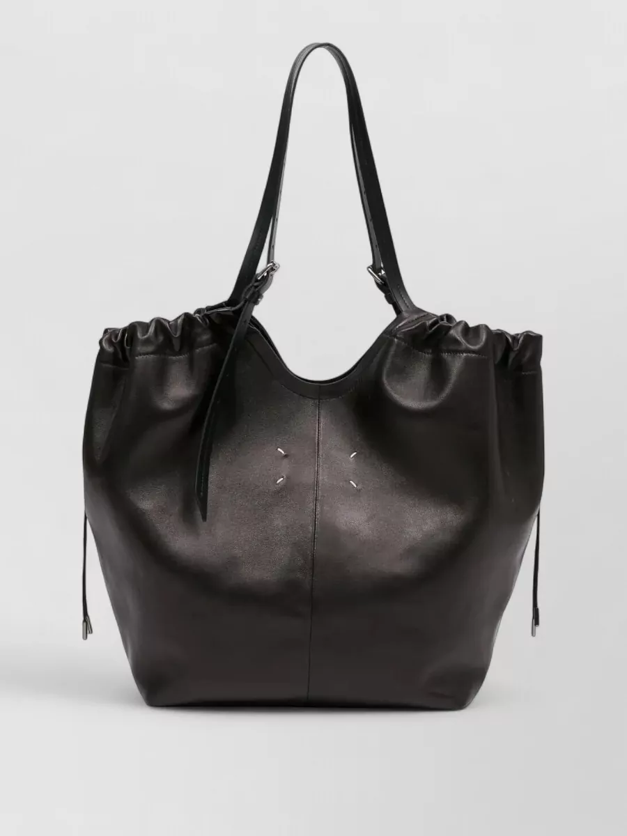Maison Margiela Nappa Leather Oversized Drawstring Shoulder Bag