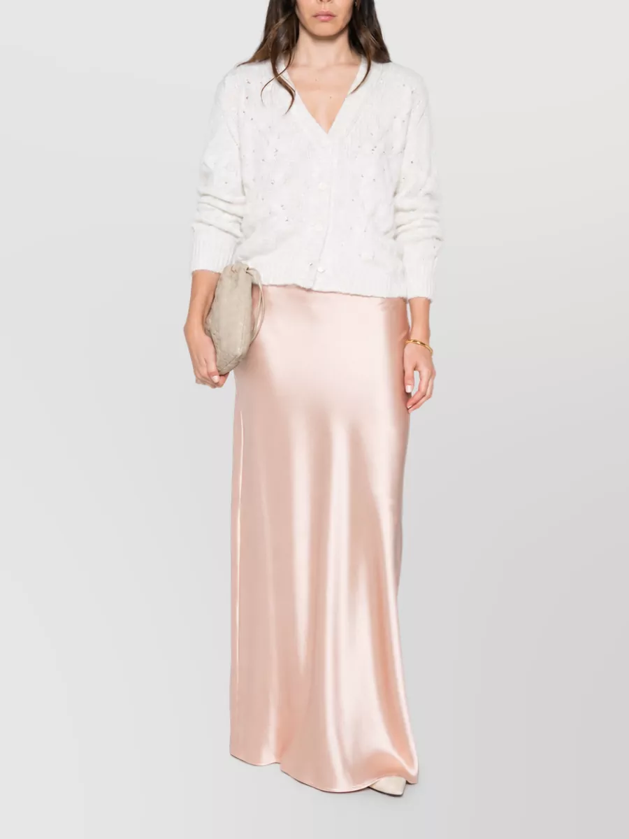 Fabiana Filippi Cable-Knit Sequin-Embellished V-Neck Cardigan