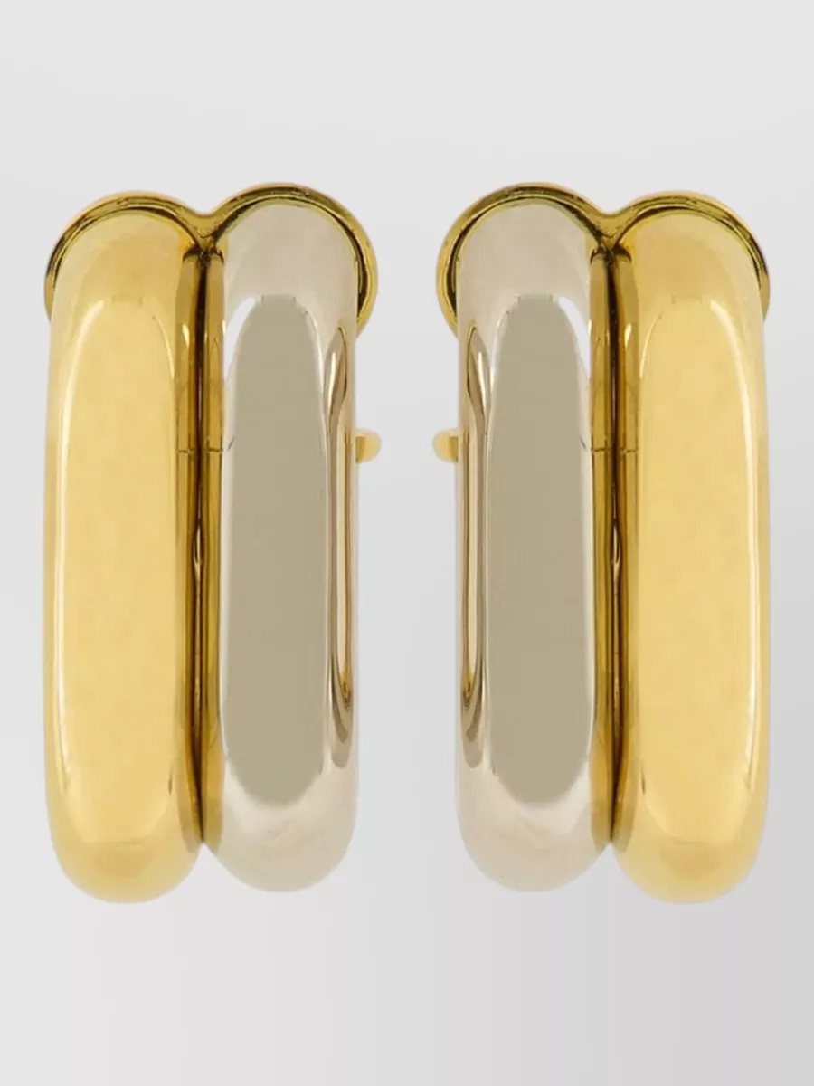 Paco Rabanne Aluminium xl link earrings