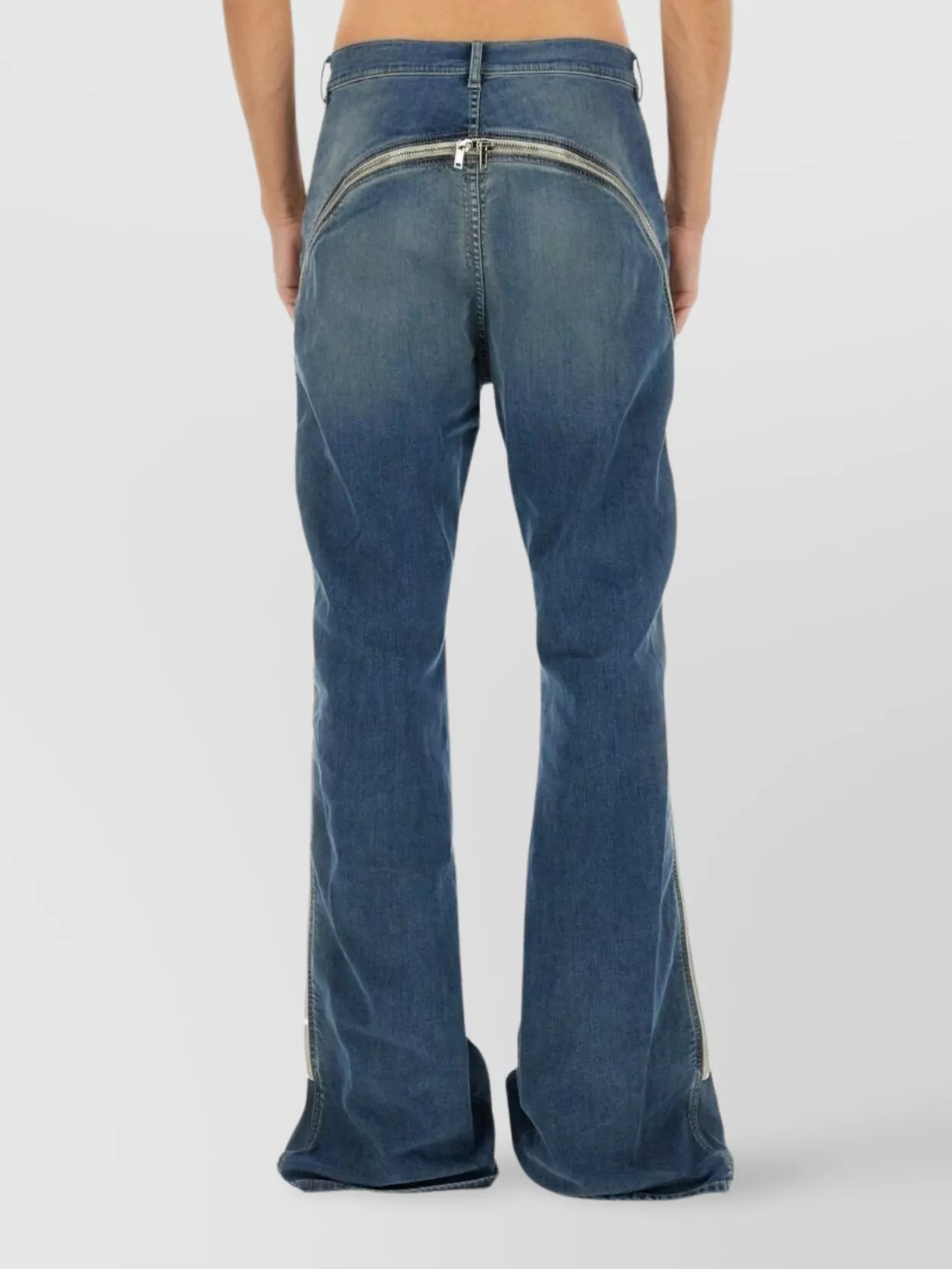 Rick Owens Drkshdw Wide-Leg Zip Detail Faded Wash Trousers