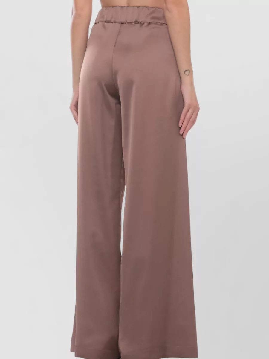 D.exterior Satin Wide-Leg Trousers
