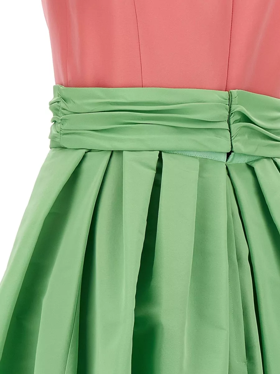 Carolina Herrera Color Block Sleeveless Floor Length Dress