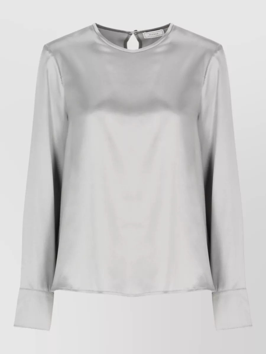 Peserico silk long-sleeve blouse