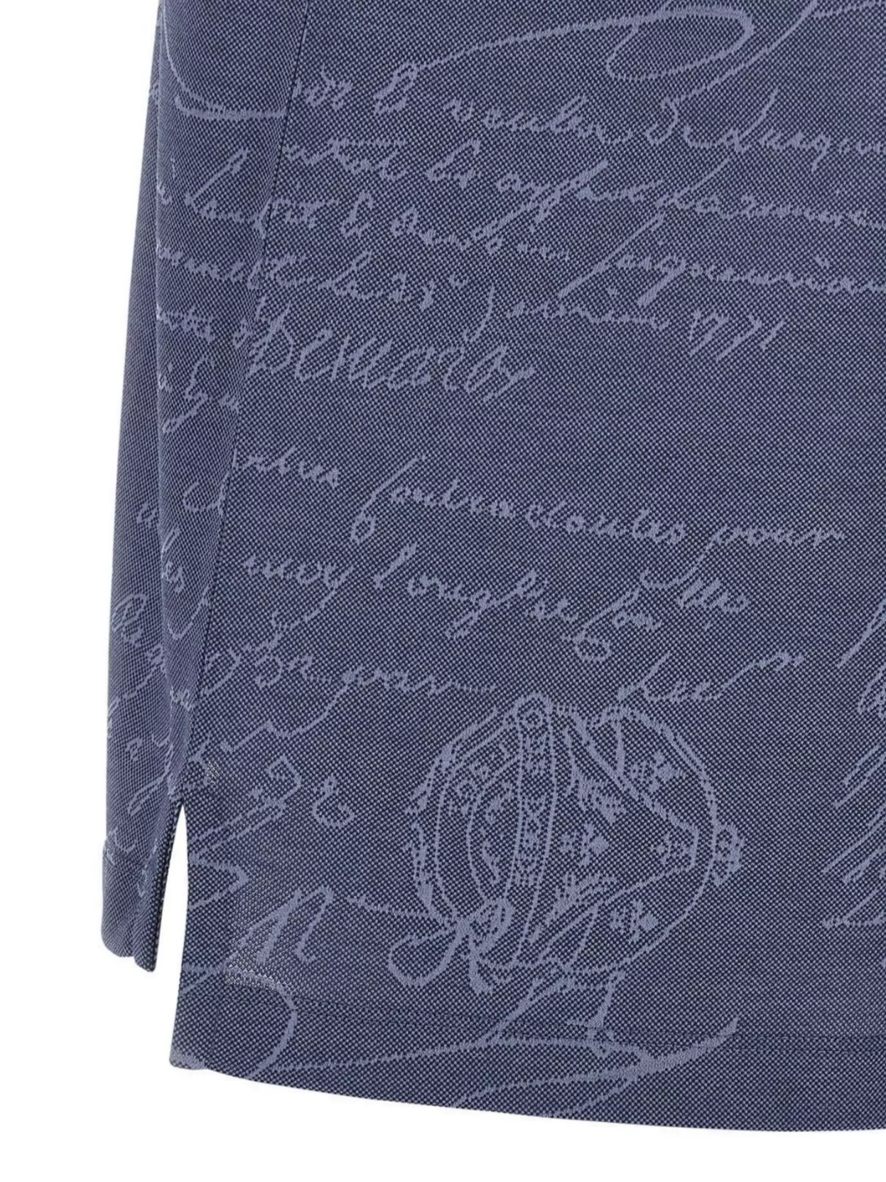 Berluti Printed Polo Shirt With Collar And Slits