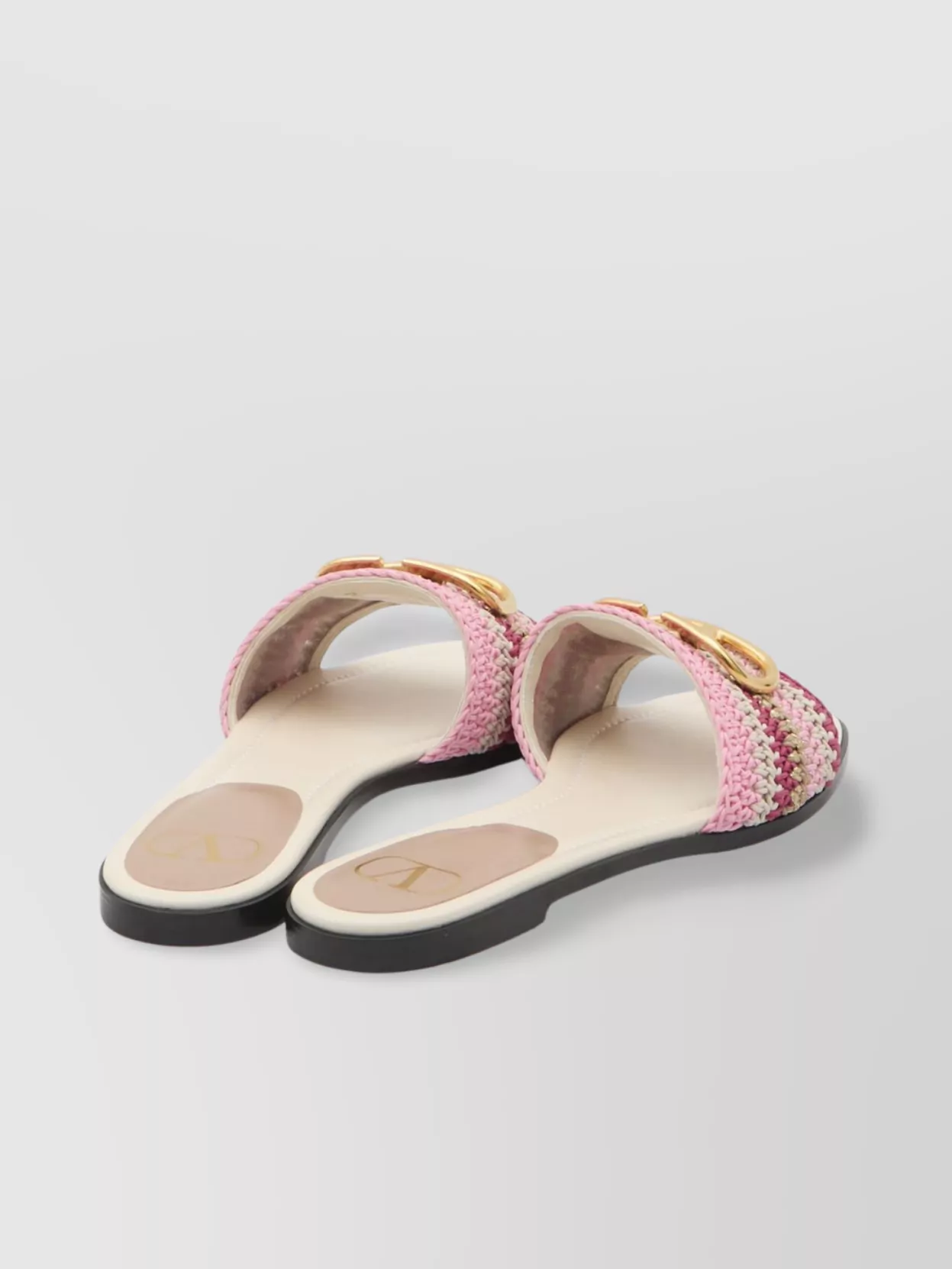Valentino Garavani Vlogo Signature Leather Slide Sandals