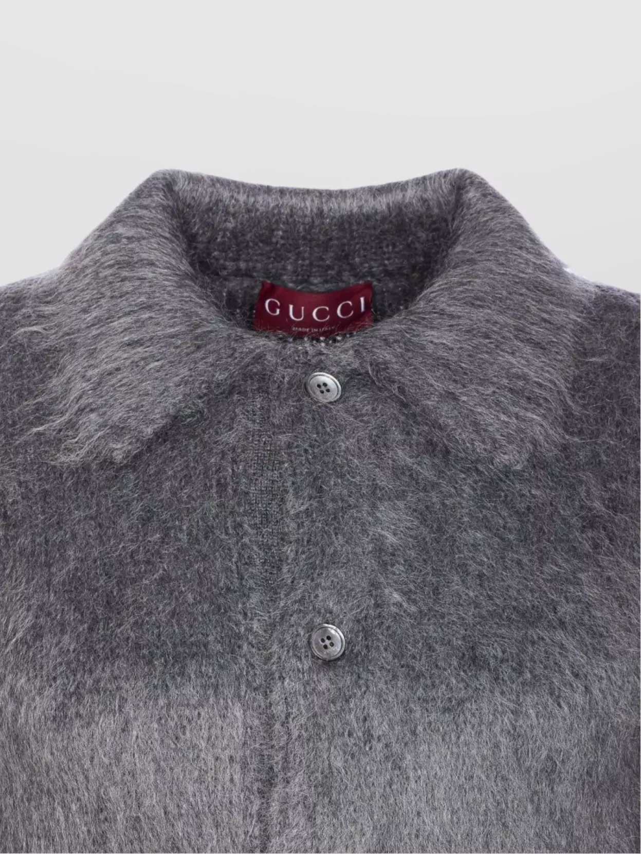 Gucci Long Sleeve Knitted Cardigan Collar