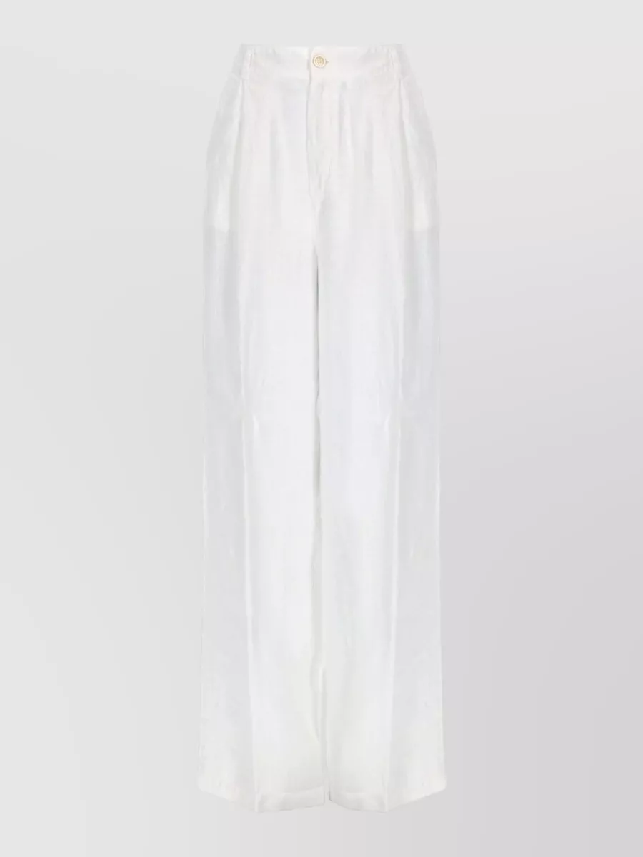 120% Lino Linen wide-leg trousers