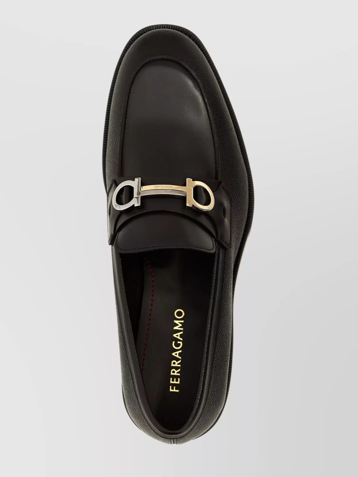 Ferragamo Man Moccasin With Gancini Ornament