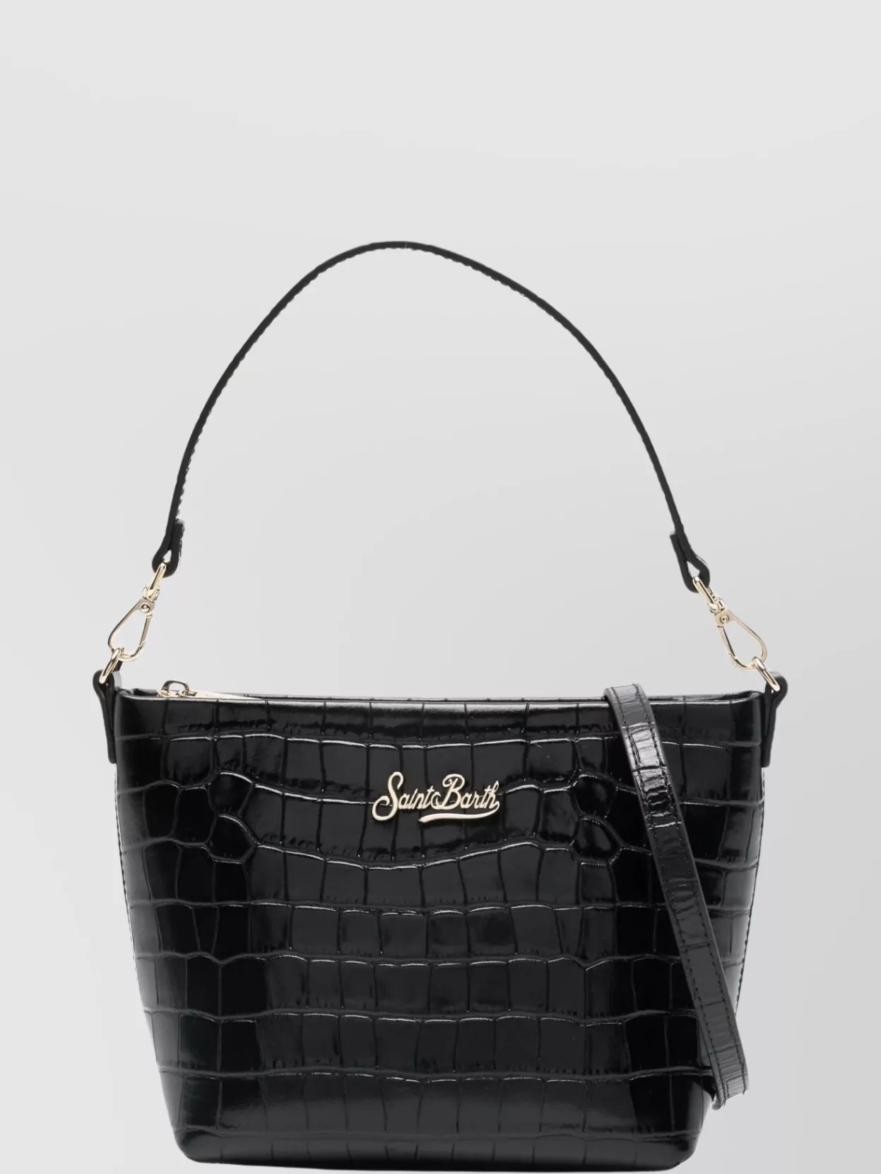 Mc2 Saint Barth Crocodile Texture Shoulder Bag Detachable Strap