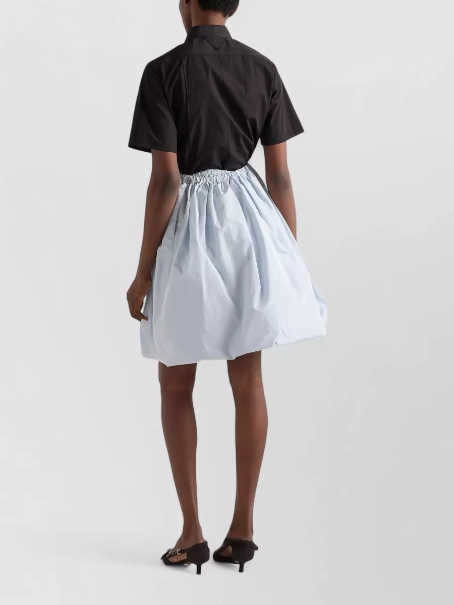 Prada Poplin Shirt Short Sleeves Chest Pockets Collar