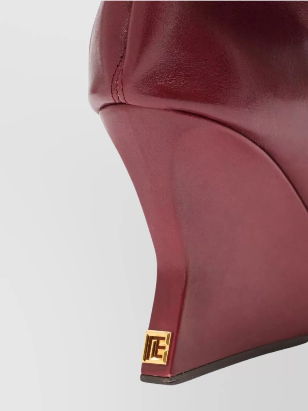 Balmain Over-The-Knee Wedge Boot In Leather