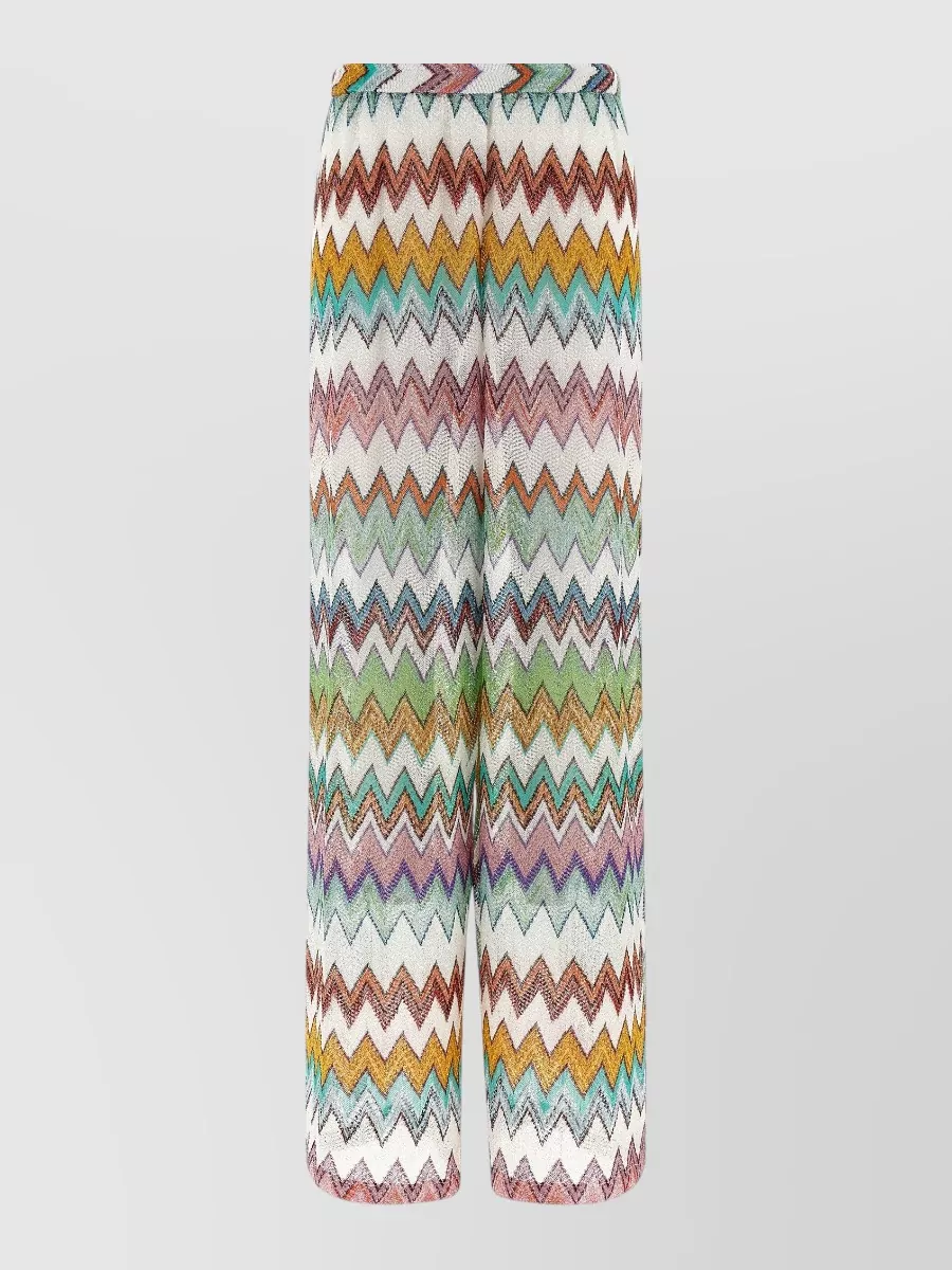 Missoni Metallic Zigzag Wide-Leg Trousers