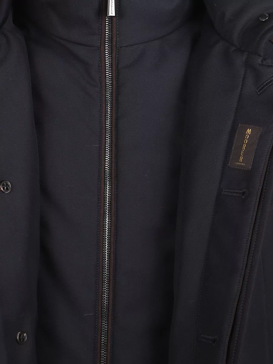 Moorer High Collar Jacket Front Pockets