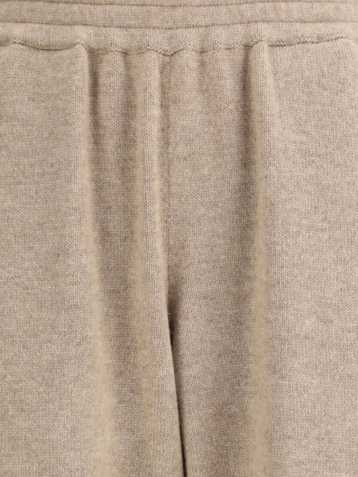 Brunello Cucinelli Ribbed Cuffs Cashmere Pants In Neutral
