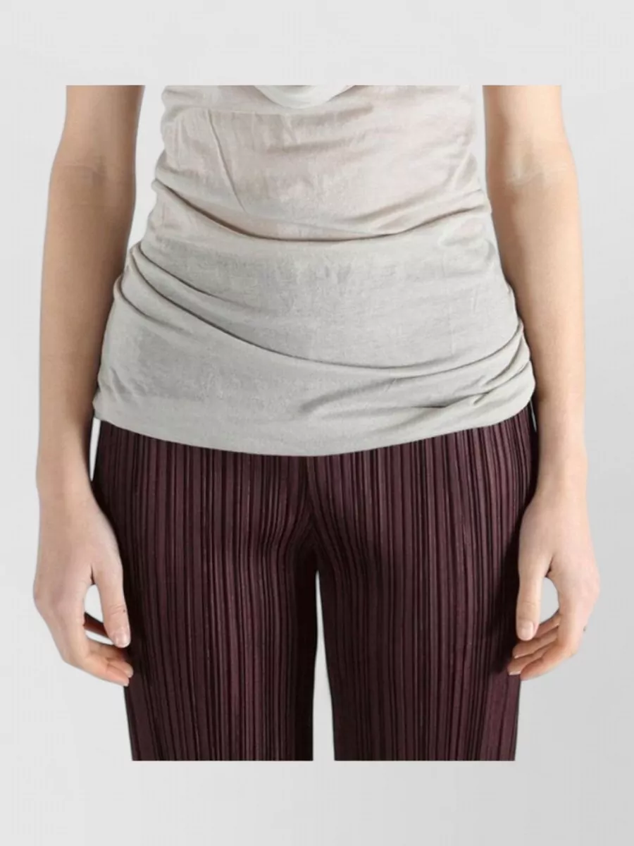 Rick Owens Sleeveless Top Draped Neckline Fitted Silhouette