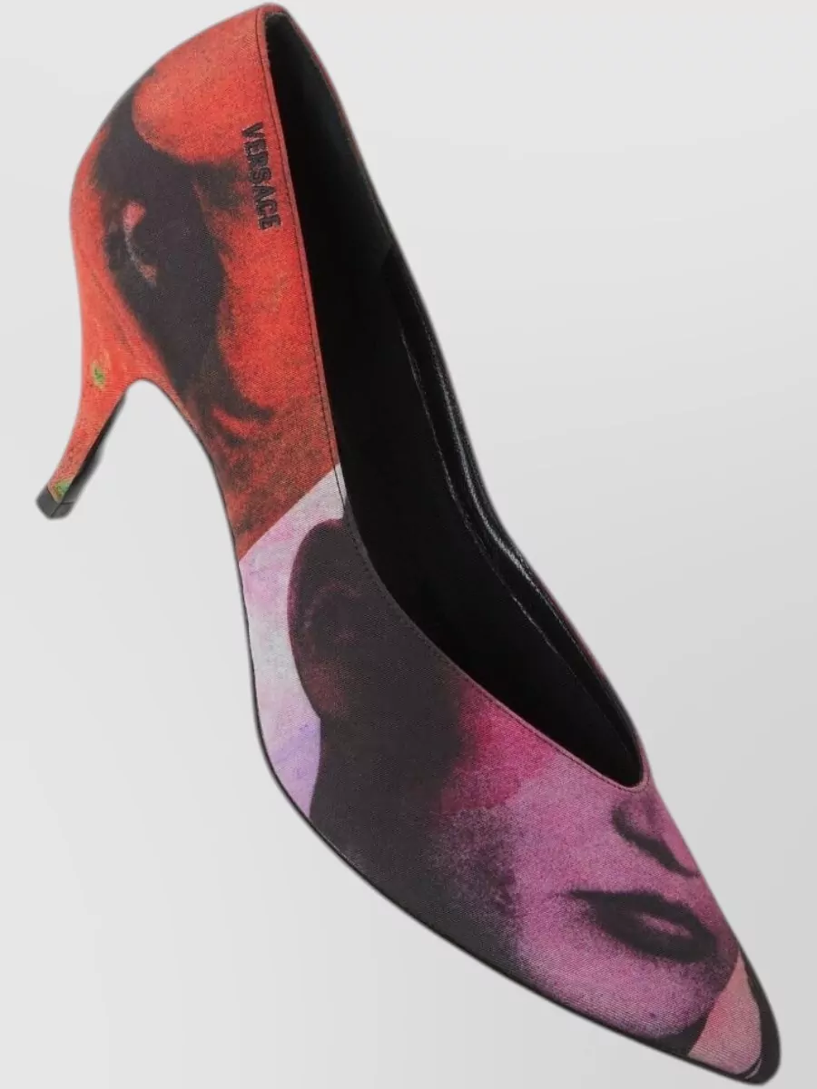 Versace Printed Pointed-Toe Pumps